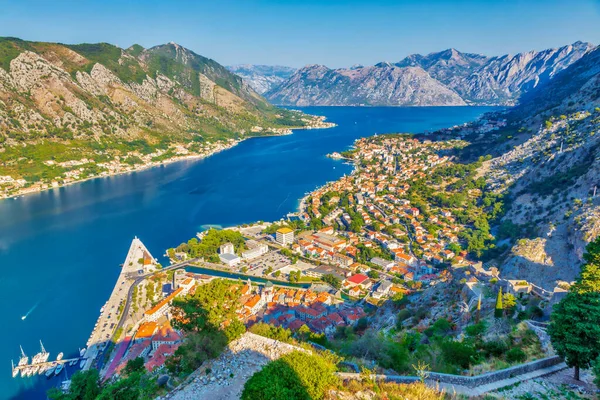 Vista Aérea Antigua Ciudad Histórica Kotor Bahía Kotor Montenegro — Foto de Stock