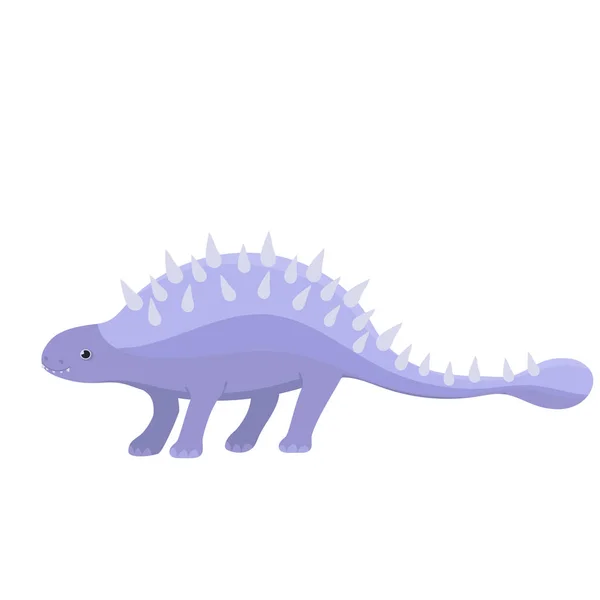 Ankylosaurus dinoszaurusz. Vektorgrafika a rajzfilm stílusban. Izolátum fehér háttérrel. — Stock Vector