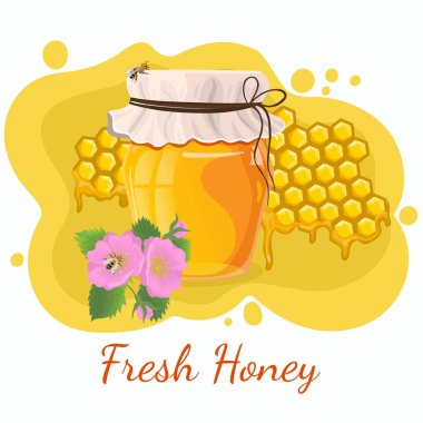 Bal poster, afiş, reklam ve diğer için şablon. Vektör grafikleri.