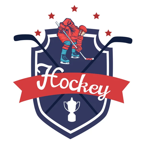 Hokey logosu beyaz arka plan üzerinde izole. Vektör grafikleri.