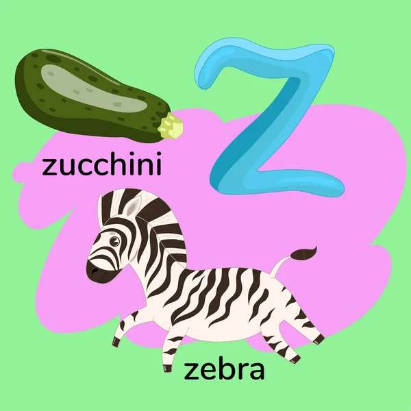 Lettre z de l'alphabet des enfants. Graphiques vectoriels . — Image vectorielle