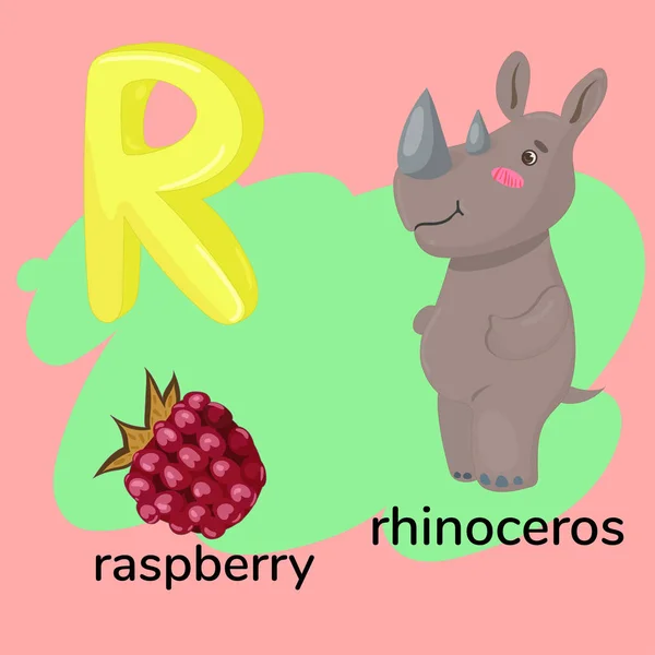Lettre r de l'alphabet des enfants. Graphiques vectoriels — Image vectorielle
