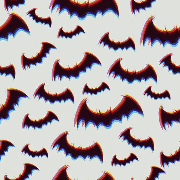 Seamless pattern with halloween bats. Vector graphics. — Stock Vector