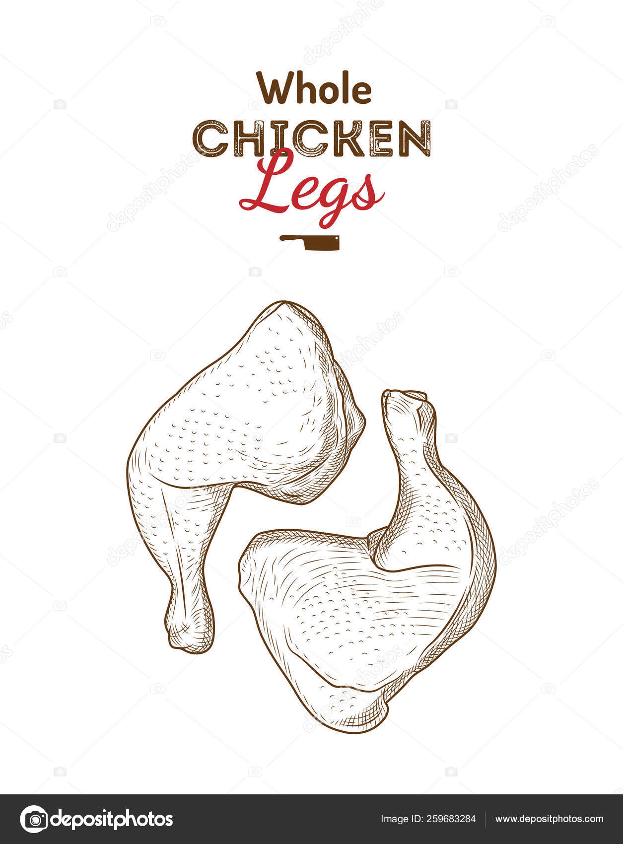 chicken leg drawing