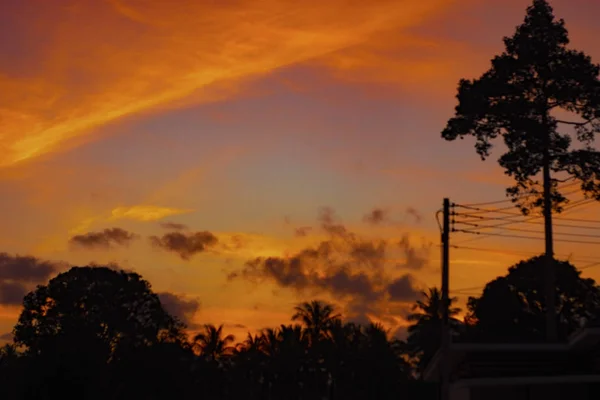 Verbrannter Himmel Nach Sonnenuntergang — Stockfoto