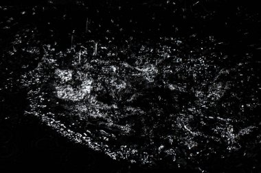 Su sıçraması. Siyah arka planda yalıtma