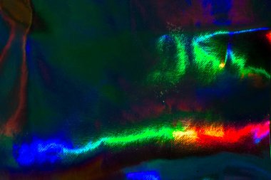 Sanal arkaplan. Soyut, parlak, neşeli duvar kağıdı görüntüsü. Neşeli disko festivali folyosu. Holografik bulanık bokeh ışık efekti.