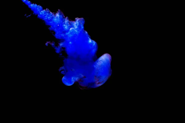 Eine Wolke Blauer Farbe Die Ins Klare Wasser Abgelassen Wurde — Stockfoto