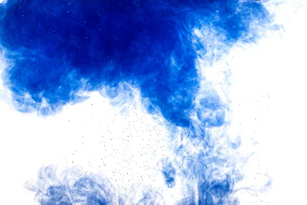 Una Nube Pintura Azul Liberada Agua Clara Aislar Sobre Fondo —  Fotos de Stock