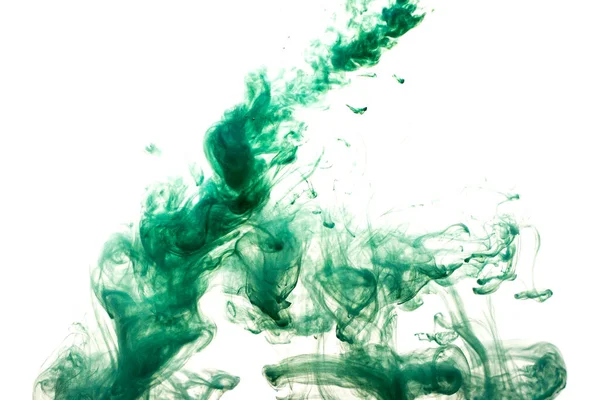 Una Nube Pintura Verde Liberada Agua Clara Aislar Sobre Fondo —  Fotos de Stock