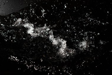 Siyah izole arkaplanda su sıçraması