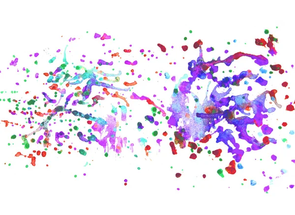 Art hand brush splashing color on white background. — Stock Photo, Image