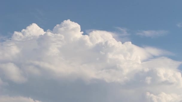 Moto Nuvole Bel Cielo Azzurro Con Luce Del Sole Giorno — Video Stock
