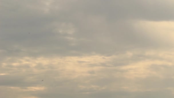 夏の日差しが差し込む青空に雲の動き 自然空の背景 — ストック動画