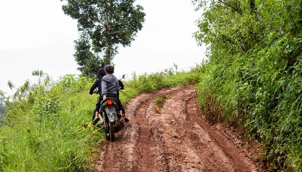 Estrada Terra Para Carros Até Doi Mae Tho Com Belas — Fotografia de Stock