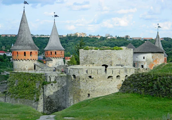 中世纪城堡生活 内部和外部 — 图库照片
