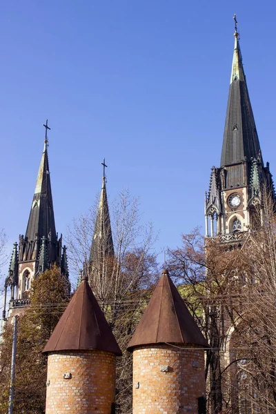 Catedral Gótica Antigua Ciudad Vieja — Foto de Stock