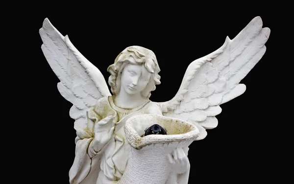 Скульптура Ангела Белого Мрамора — стоковое фото