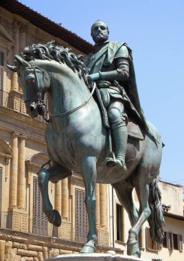 Bronz heykeli Cosimo ı Medici (Tuscany Dükü) Floransa, İtalya