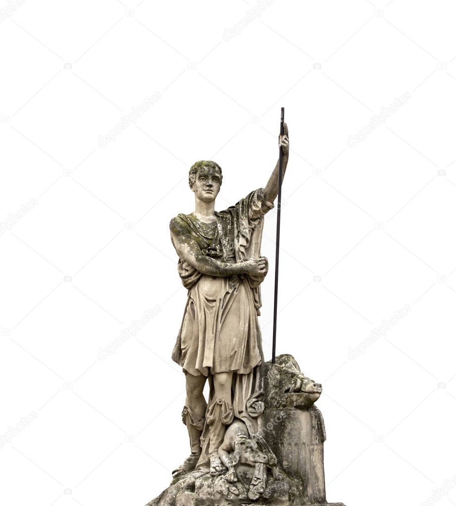 Ancient Greek god Adonis. Statue in the old city