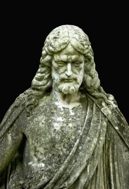 İsa'nın yüzüne yakın çekim. Acı ve ağrı.