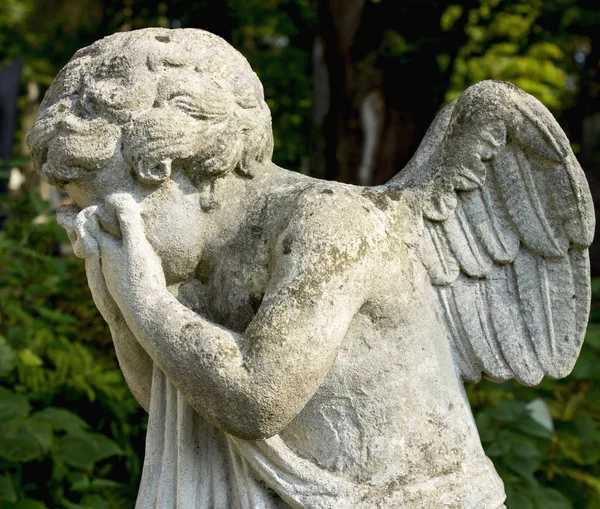 Statue Angel Who Suffers Stock Image