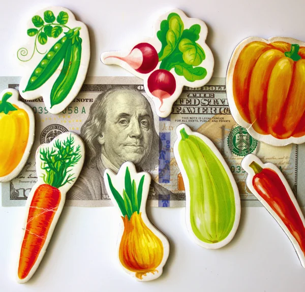 Dólares Americanos Imágenes Frutas — Foto de Stock