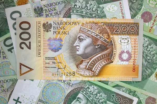 Polnischer Zloty Aus Nächster Nähe — Stockfoto