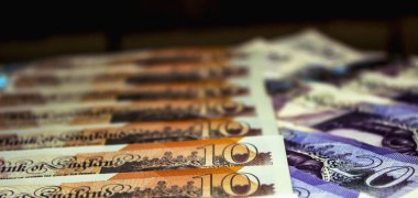 İngiliz Pound yakın çekim