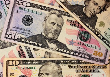 Amerikan dolar yakın çekim