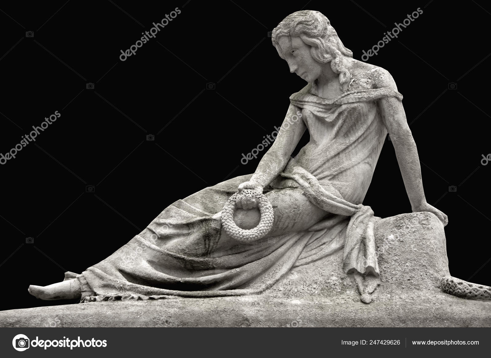 Statue Woman Cemetery — Stock Photo © vlady1984 247429626