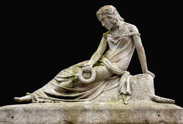 Statue Woman Cemetery — Stock Photo, Image