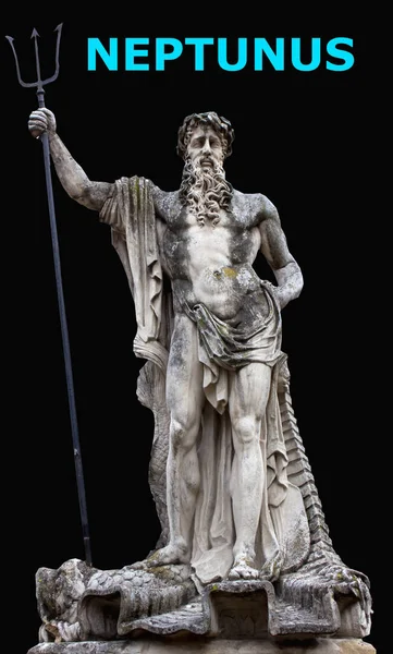 Statue of the Roman god of water of Neptune. In Greek mythology, Poseidon