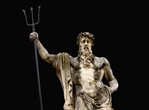 Posąg Rzymskiego Boga Wód Neptuna Mitologii Greckiej Poseidon — Zdjęcie stockowe
