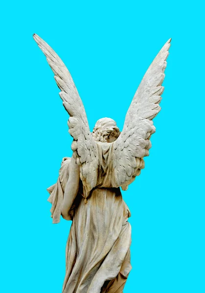 大きな翼を持つ美しい天使 守護天使 天使の救世主 — ストック写真