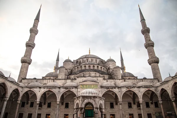 Sultan Ahmed Blue Mosque in Istanbul at sunset.