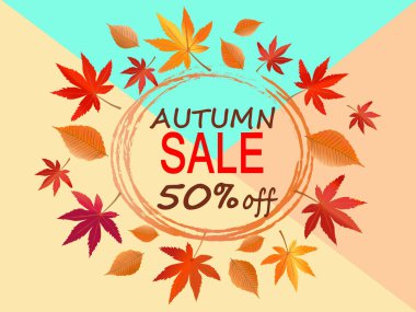 Sonbahar arka plan, satışı büyük başlığı