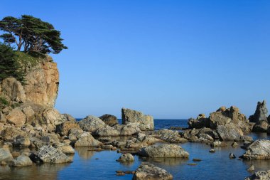 Güzel deniz manzarası / Orlinka Körfezi, Gamow Penunsula, Primorsky bölgesi, Rusya