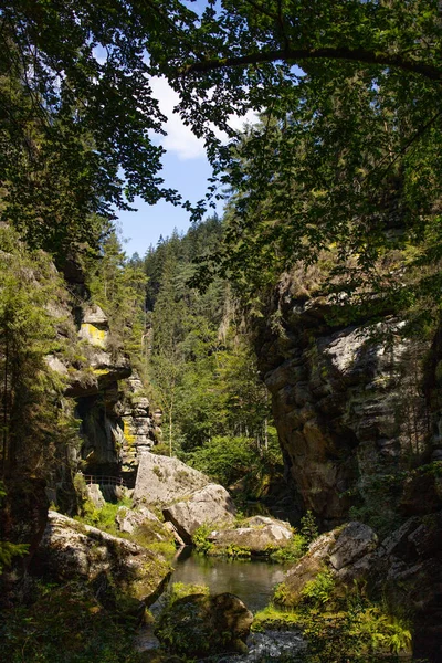 Nationalpark Der Tschechischen Schweiz Berühmt Für Seine Sandsteinformationen Wilden Täler — Stockfoto