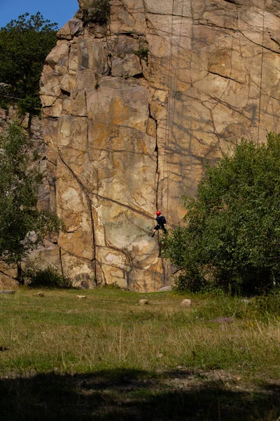 Wspinacze Ścianie Bornholm Vang — Zdjęcie stockowe