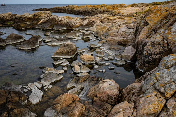 Rocky Coast Island Bornholm Baltic Sea Beautiful Landscape — Stock Photo, Image