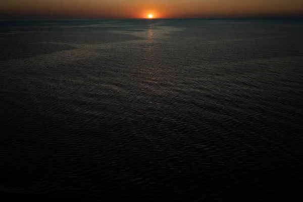 Zonsondergang Zee Bornholm Denemarken Unieke Opname Plaats Tekst — Stockfoto