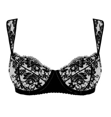 Siyah dantel Balconette sutyen 