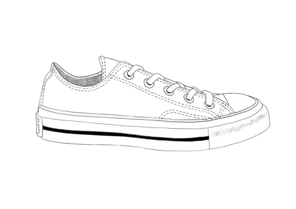 Converse Cipő Uniszex Illusztráció — Stock Fotó