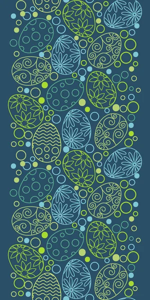 부활절 달걀은 흰색 배경에 장식적 인 무늬가 있다. 계란과 꽃과 잎으로 된 행복 한 부활절 템플릿. 반사기 편평 한 그림 — 스톡 벡터