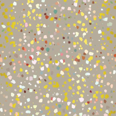 Vektör dikişsiz terrazzo desen. Dokulu yüzeye sahip arka plan