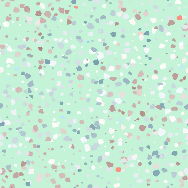 Vector seamless terrazzo pattern. Background with textured surface — Stock Vector