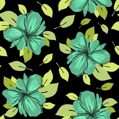 Çiçek çiçek dikişsiz desen. Vintage arka plan. Duvar kağıdı.