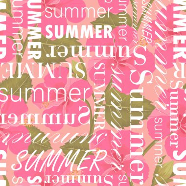 yaz metni ile sorunsuz desen, kolotful vektör