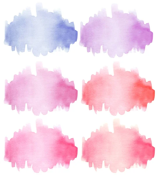 Watercolor spots isolated on a white background. Hand drawn texture — Stock Photo, Image